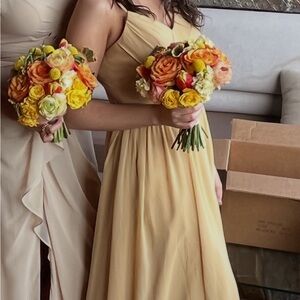 Azazie Gold Bridesmaid Dress